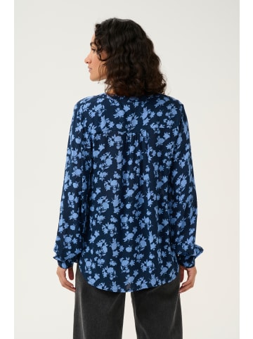 Kaffe Langarm-Bluse KAamber in Midnight M./Ebb&Flow Flower