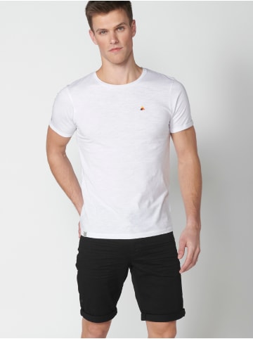 KOROSHI Kurzarm T-Shirt in weiß