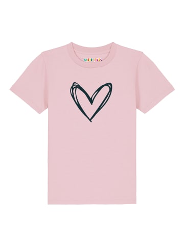 wat? Apparel T-Shirt Herzi in Rosa