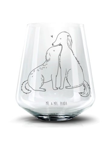 Mr. & Mrs. Panda Trinkglas Hunde Liebe ohne Spruch in Transparent