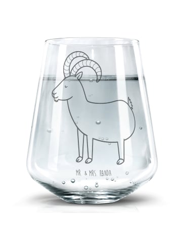 Mr. & Mrs. Panda Trinkglas Sternzeichen Steinbock ohne Spruch in Transparent