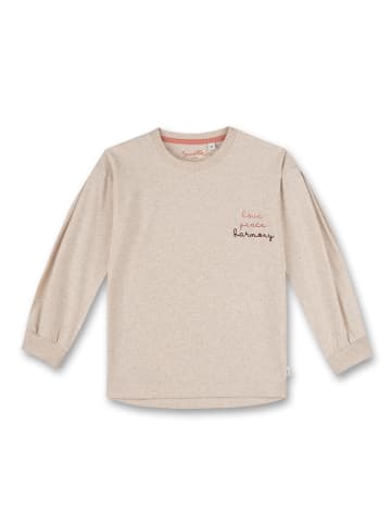 Sanetta Langarmshirt in Beige