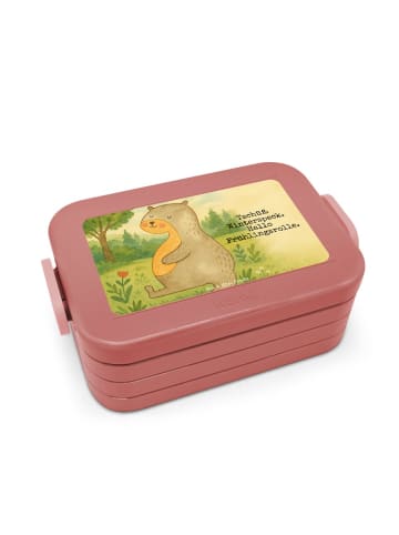 Mr. & Mrs. Panda Bento Box Otter Bauch Design mit Spruch in Rot Pastell
