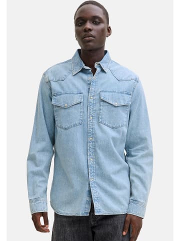 Jack & Jones Jeanshemd Western in Hellblau / dunkelblau