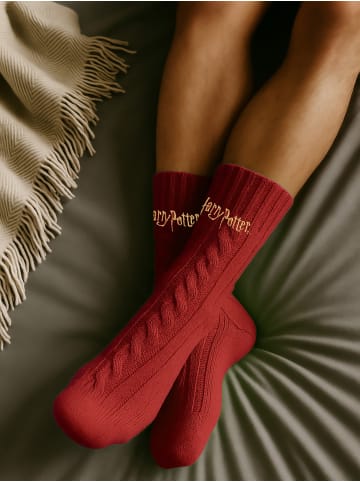 Harry Potter Harry Potter Hüttensocken Strick Socken Haussocken Kuschelsocken in rot