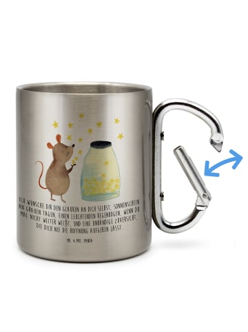 Mr. & Mrs. Panda Kaffeebecher Maus Sterne mit Spruch in Silber