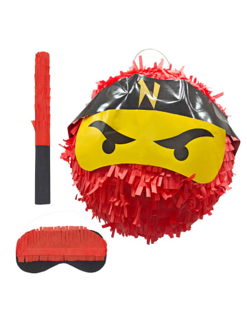 relaxdays 3-tlg. Pinata Set "Ninja" in Rot