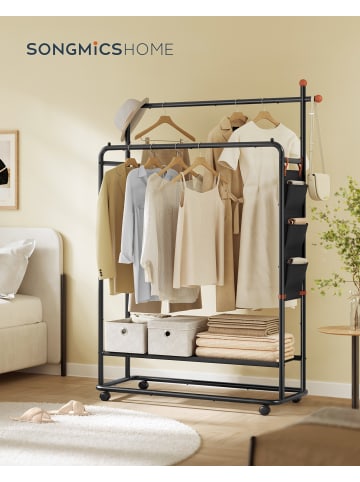 SONGMICS HOME Kleiderständer Zina in Schwarz - (B)103 x (H)189.6 x (T)50 cm