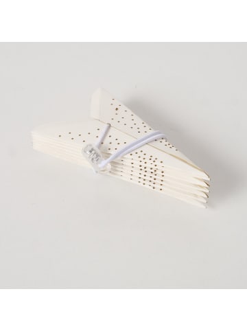 Boltze Bambusstern fürs Fenster, KASSINA in Weiß, Ø 20 x (H) 7 cm