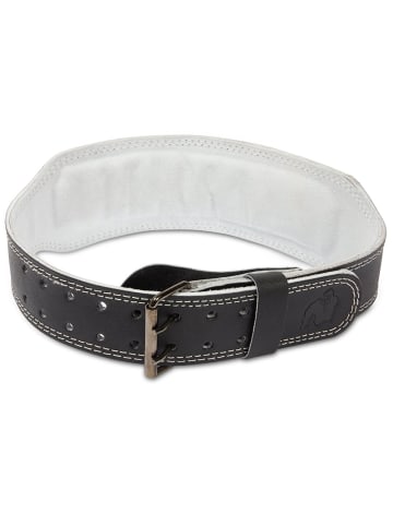 Gorilla Gewichthebergürtel - Leder 4 Zoll - Schwarz/Grau