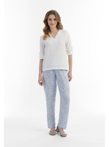 Usha Damen Blusenshirt Mit Spitze in Weiss