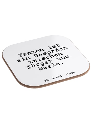 Mr. & Mrs. Panda Tassenuntersetzer Tanzen ist ein Gespräch... mi... in Weiß