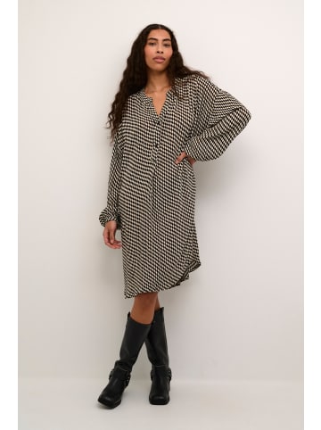 Kaffe Kleid KAamber Oversize fit in Black_White Wavy Print