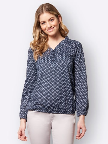 WITT WEIDEN Print-Shirt in marine-weiß