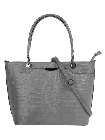 Cluty Handtasche echt Leder in grau