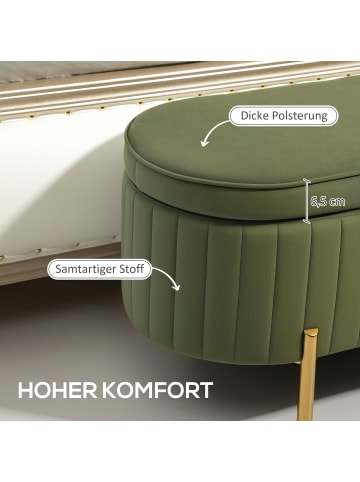 HOMCOM Sitzbank-108L x 44B x 43,5H cm-Grün