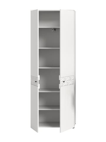 ebuy24 Kleiderschrank Prisma Weiß 70,2 x 34,8 cm