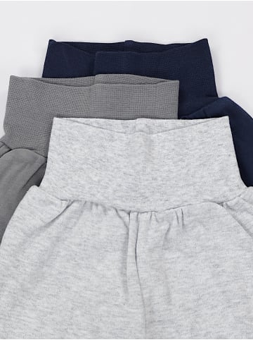 TupTam Baby Jungen Strampelhose mit Fuß 3er Pack in grau Modell 1