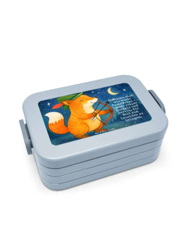 Mr. & Mrs. Panda Bento Box Schütze Astrologie Design mit Spruch in Blau Pastell