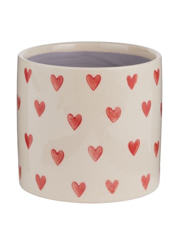 Butlers Blumenübertopf HEARTS & FLOWERS in Beige