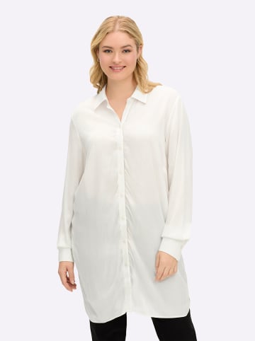 sheego Hemdbluse in ecru-gestreift