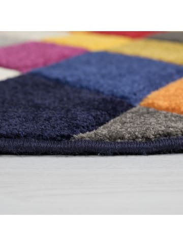 KADIMA DESIGN Mehrfarbiger hochdichter Teppich mit Jute-Rücken