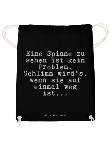 Mr. & Mrs. Panda Jutebeutel Eine Spinne zu sehen... mit Spruch in Schwarz