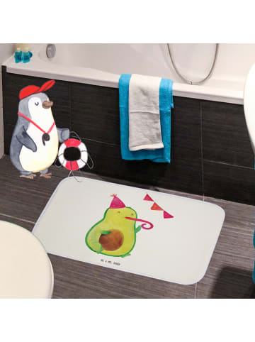 Mr. & Mrs. Panda Badematte Avocado Geburtstag ohne Spruch in Weiß