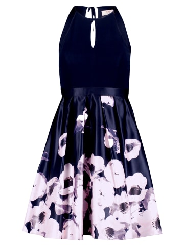 Vera Mont Cocktailkleid mit Blumenprint in Dark Blue/Rosé