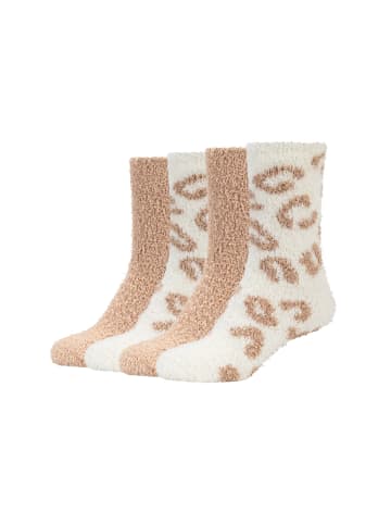 Tamaris Socken cozy patterned 4er Pack doeskin