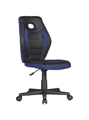 KADIMA DESIGN Jugend-Drehstuhl mit hohem Rücken - Ergonomisch & anpassbar in Blau