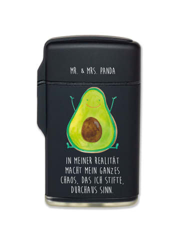 Mr. & Mrs. Panda Feuerzeug Avocado Glücklich mit Spruch in Schwarz