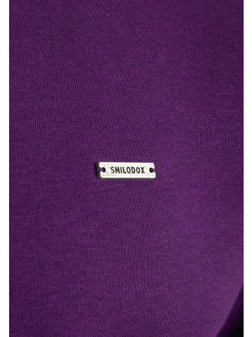 SMILODOX Unisex Half Zip Sweatshirt Jago in Lila