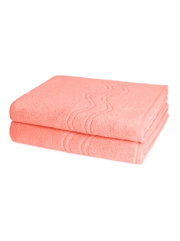 Ross 2 X Duschtuch - Im Set Cashmere feeling in Peach Pink