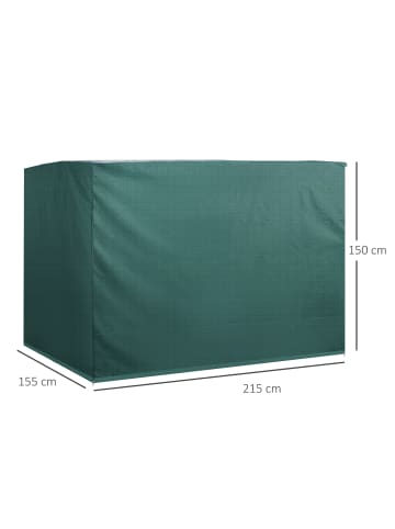 Outsunny Hollywoodschaukel Abdeckung,215cm x 155cm x 150cm,grün