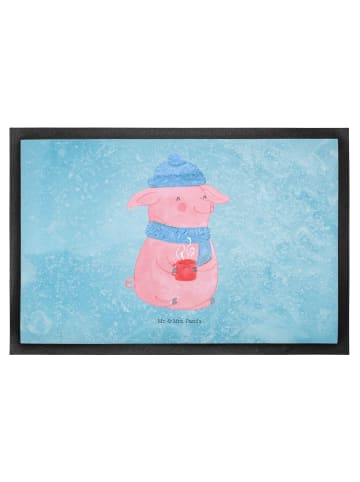 Mr. & Mrs. Panda Türmatte Schweinchen Glühwein ohne Spruch in Eisblau