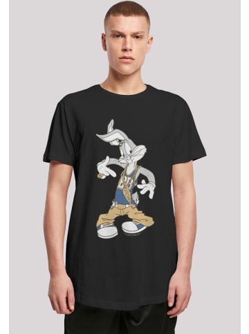 F4NT4STIC Long Cut T-Shirt Looney Tunes Bugs Bunny Rapper in schwarz