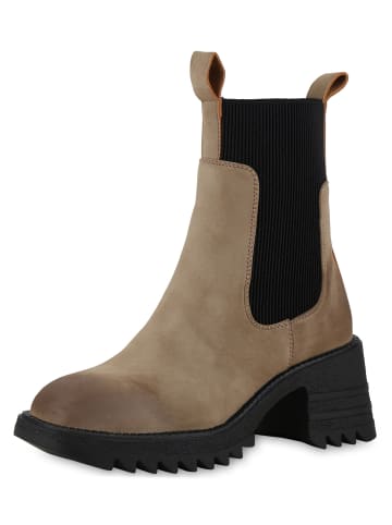 VAN HILL Klassische Stiefeletten Beatrix in Khaki