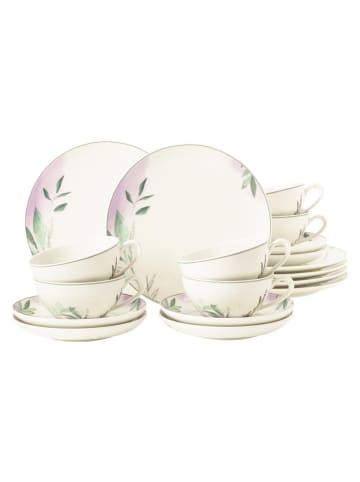 Seltmann Weiden 18-tlg. Teeservice Savona Provence in Bunt-Beige – in bunt-beige
