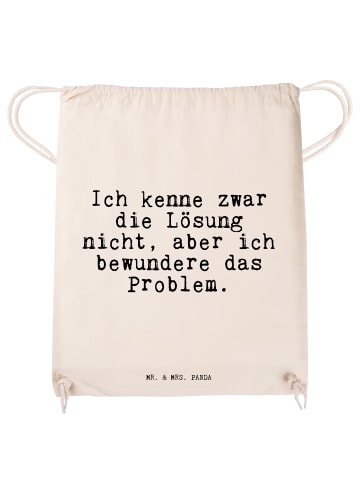 Mr. & Mrs. Panda Stofftasche Ich kenne zwar die... mit Spruch in Creme