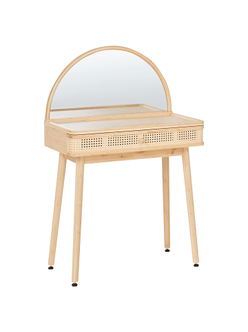 Beliani Schminktisch RANCHERIA in Braun - (W) 81 x (H) 124 x (L) 41 cm