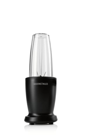 Gourmet Maxx Smoothie Maker 500W schwarz Set 6-tlg. inkl. 2 Becher 540ml/480ml Schwarz