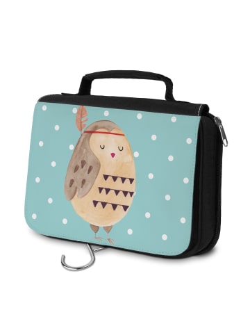 Mr. & Mrs. Panda beautycase Eule Federschmuck ohne Spruch in Türkis Pastell