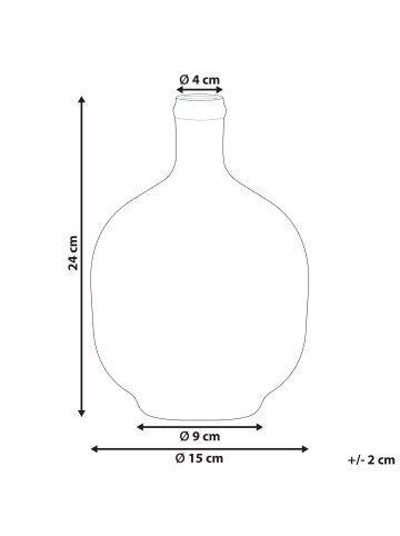 Beliani Dekovase PARATHA in Grün - (W) 15 x (H) 24 x (L) 15 cm