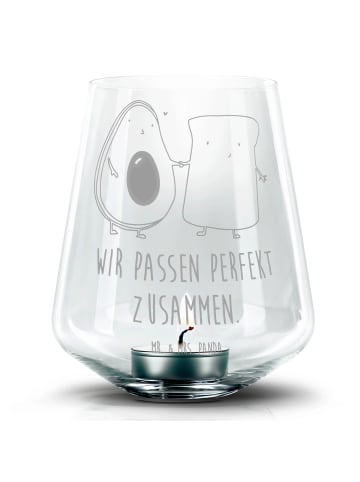 Mr. & Mrs. Panda Kerzenhalter Avocado Toast mit Spruch in Transparent