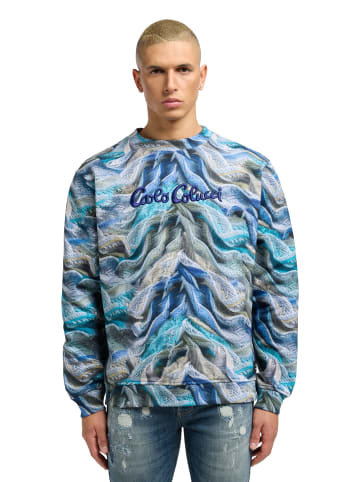 Carlo Colucci Sweatshirt Dotti in Petrol