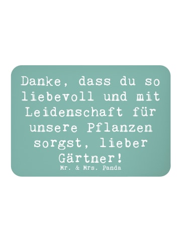 Mr. & Mrs. Panda magnet Spruch Lieber Gärtner mit Spruch in Meeresbrise