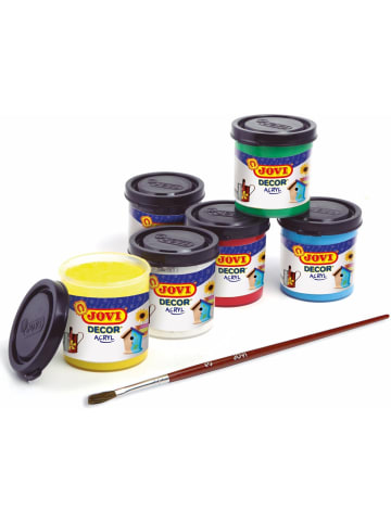 Jovi Acrylfarben Jovidecor Packung mit 6 Farben a 55ml farblich sortiert