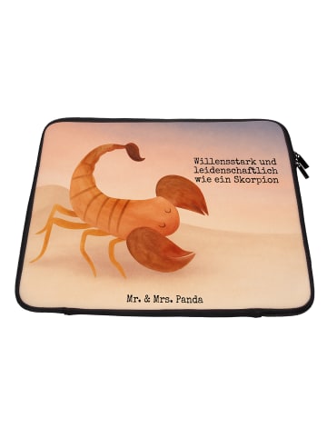 Mr. & Mrs. Panda Laptop Tasche Sternzeichen Skorpion Design mit ... in Weiß