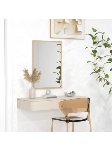 HOMCOM Wandspiegel-50L x 2B x 70H cm-Naturholz